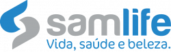 Logomarca SamLife Horizontal – Com slogan Logomarca SamLife Horizontal - Com slogan